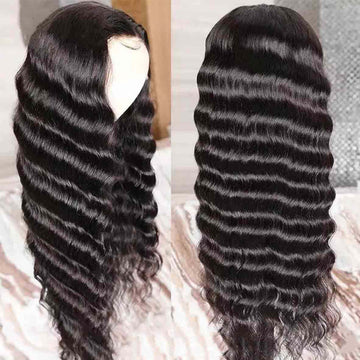 Neobeauty Loose Deep Wave 6x6 Closure Wig Transparent Lace Virgin Hair Wig